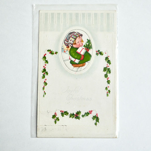 Early 1900s Antique Joyful Christmas Postcard