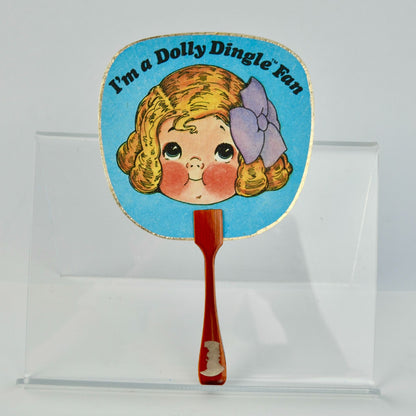 Dolly Dingle Hand Fan Vintage Cardboard