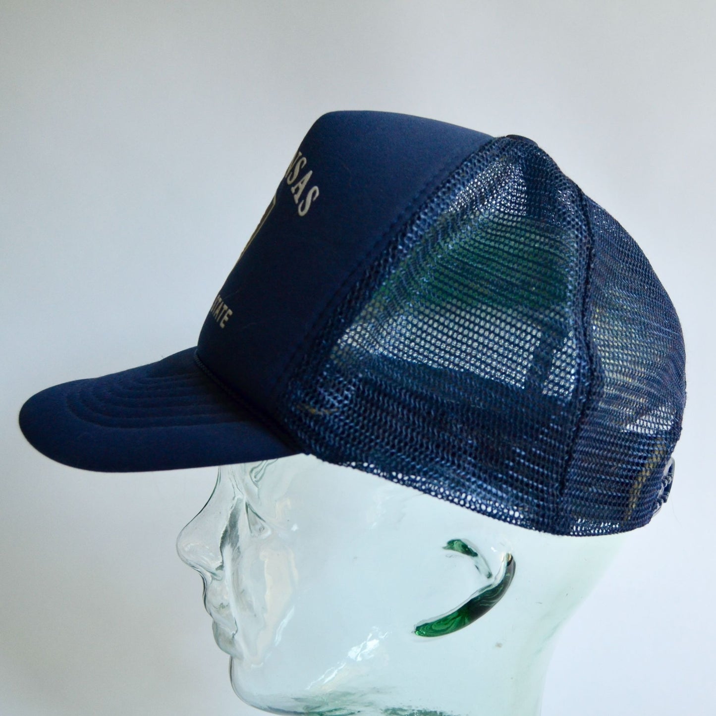 Arkansas The Natural State Navy Blue Vintage Trucker Hat Cap One Size