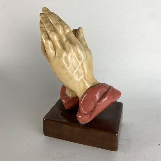 Atlantic Mold Co. Praying Hands Sculpture Painted