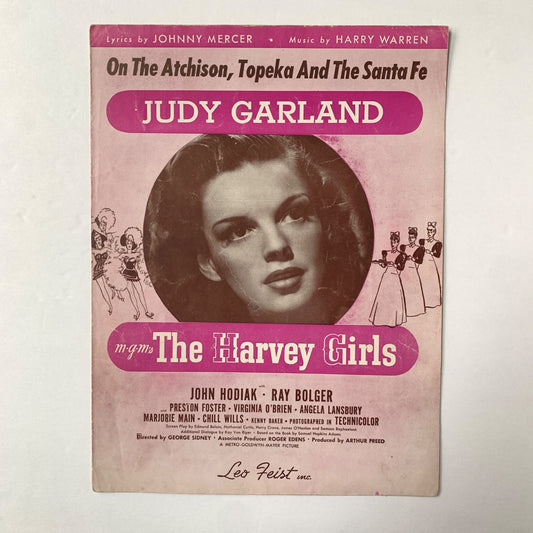 Judy Garland Harvey Girls On The Atchison, Topeka and Santa Fe Sheet Music