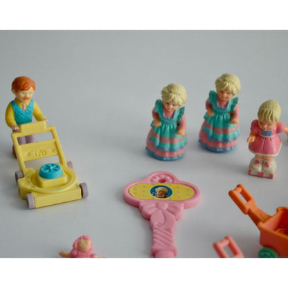Fisher Price Precious Places Miniature Figures & Accessories Lot Vintage Magnetic w/ Key