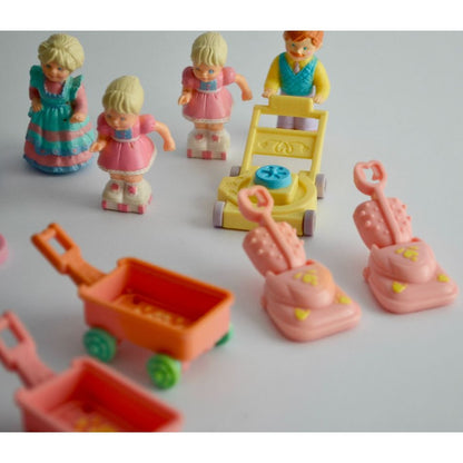Fisher Price Precious Places Miniature Figures & Accessories Lot Vintage Magnetic w/ Key