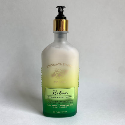 Bath & Body Works Relax Aromatherapy Body Lotion Hawaiian Sandalwood Eucalyptus Mandarin