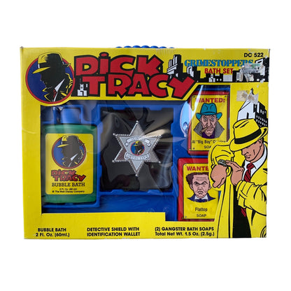 Dick Tracy Vintage Grimestoppers Bath Set Vintage New