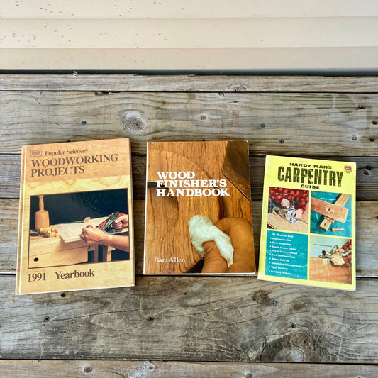 Lot 3 Vintage Woodworking Books Carpentry Popular Science Wood Finisher's Book