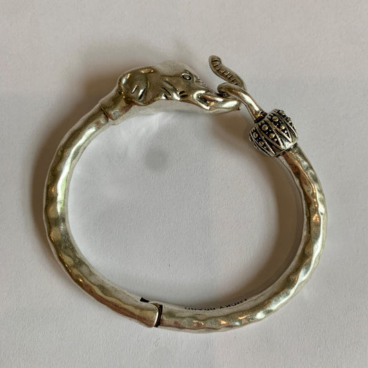 Lucky Brand Elephant Silver Metal Clasp Bracelet