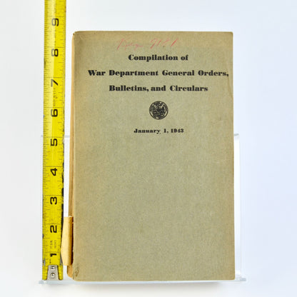 Vintage WWII 1943 Compilation of War Department General Orders Manual Book