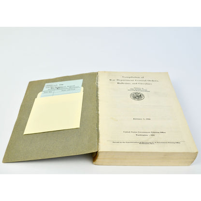 Vintage WWII 1943 Compilation of War Department General Orders Manual Book