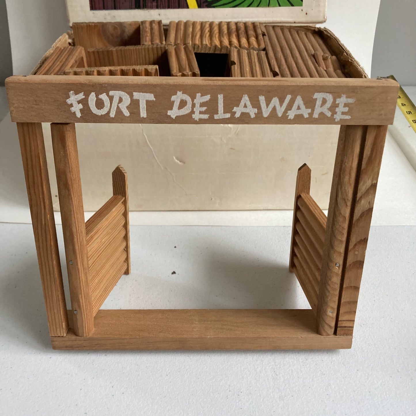 Vintage MICKI Gemla Sweden Fort Delaware Wooden Toy RARE