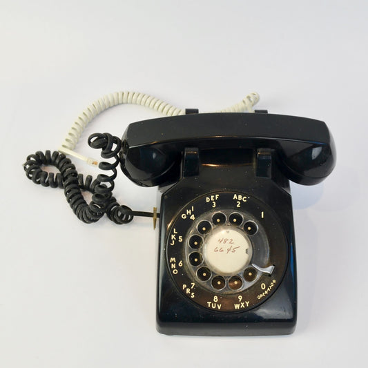 Vintage Bell System Western Electric Black Rotary Telephone Desk Phone