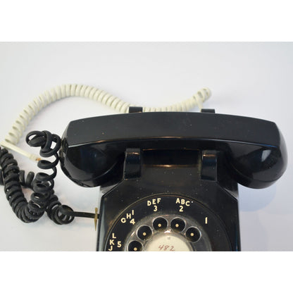 Vintage Bell System Western Electric Black Rotary Telephone Desk Phone