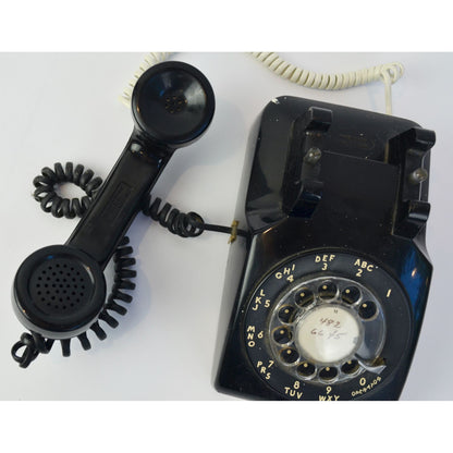 Vintage Bell System Western Electric Black Rotary Telephone Desk Phone