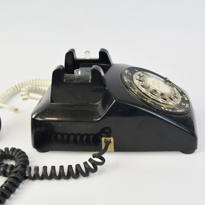 Vintage Bell System Western Electric Black Rotary Telephone Desk Phone