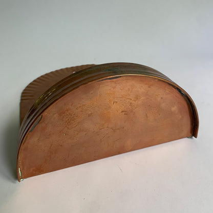 Vintage Copper Wall Pocket Sconce Holds 2 Candles