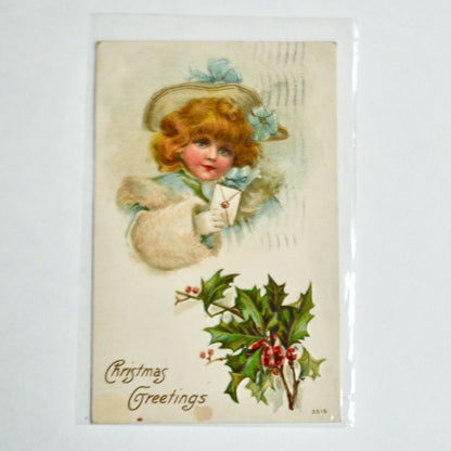 1912 Antique Christmas Postcard Greetings
