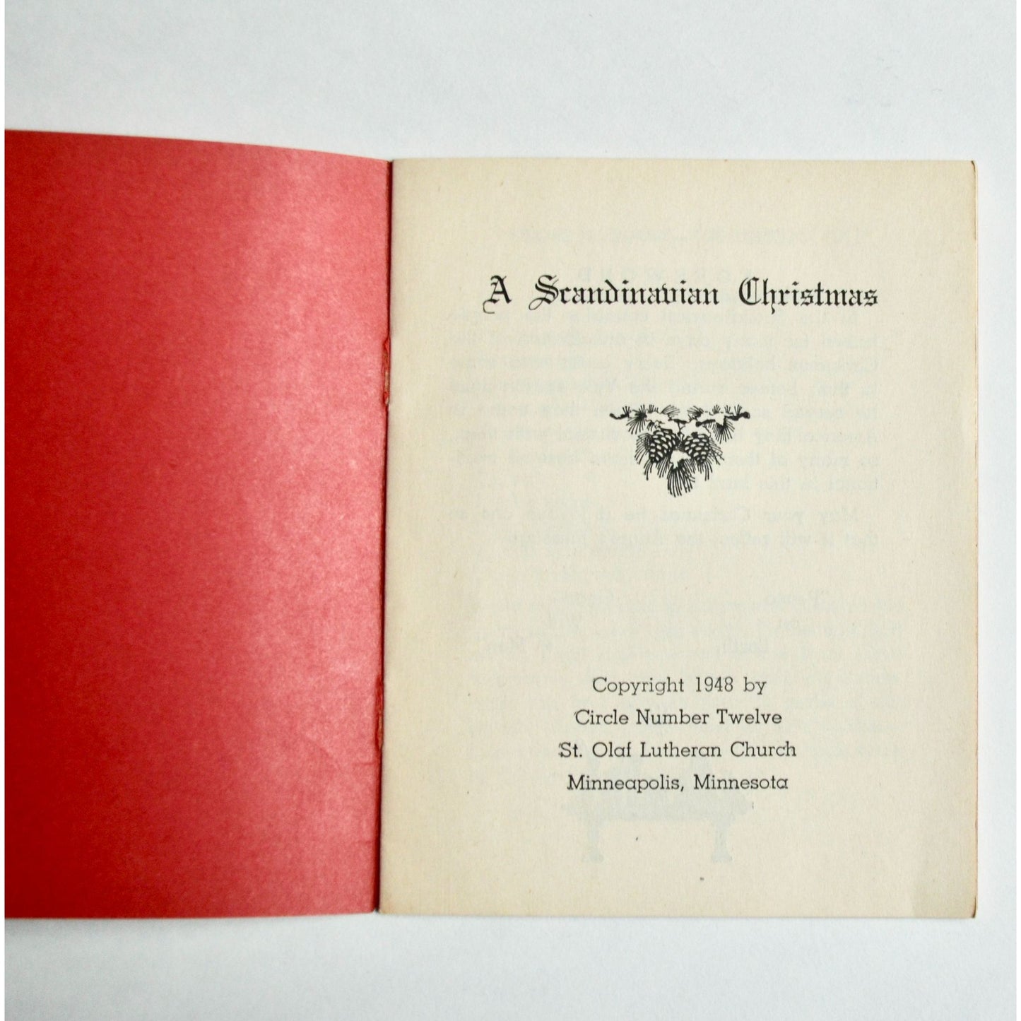 A Scandinavian Christmas Booklet 1948 St Olaf Lutheran Church Minneapolis Minnesota