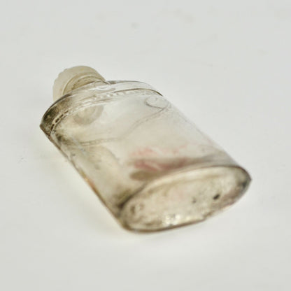 Vintage Antique Coty Silver Casket Perfume Case with Glass Bottle (Cracked)