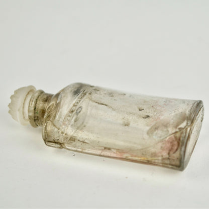 Vintage Antique Coty Silver Casket Perfume Case with Glass Bottle (Cracked)