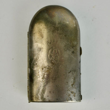 Vintage Antique Coty Silver Casket Perfume Case with Glass Bottle (Cracked)