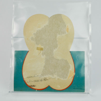 Vintage 1950s Puppy Valentine Card With Tearaway Tissue & Heart