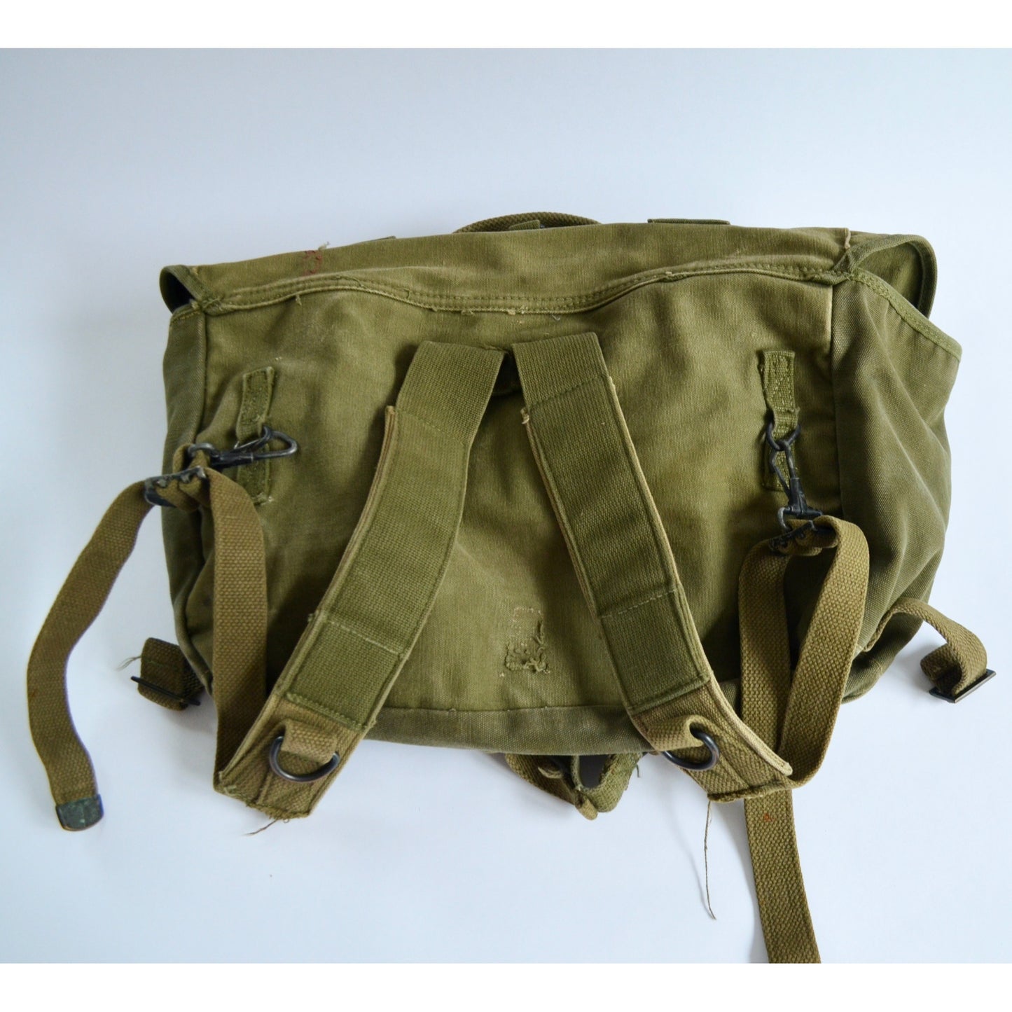 Vintage US Military M-1945? Cargo Field Pack Bag OD Green Canvas Army