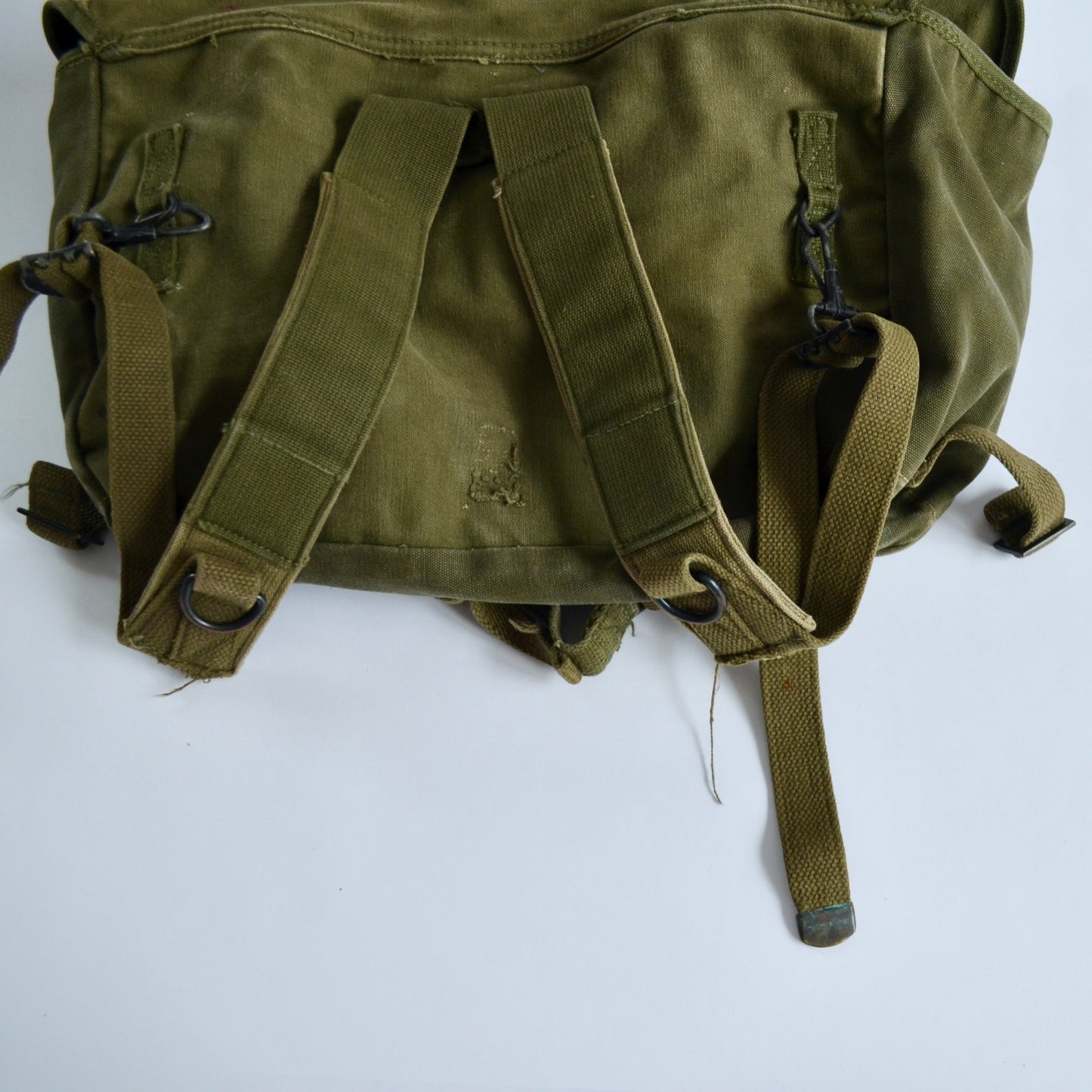 Vintage US Military M-1945? Cargo Field Pack Bag OD Green Canvas Army