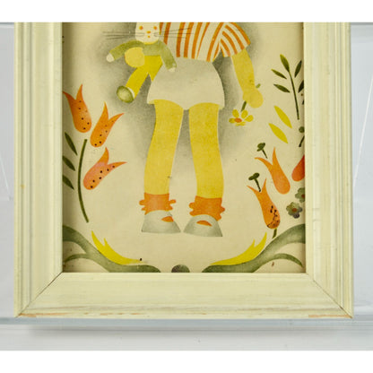 Vintage Helen Lietta Print Boy Rabbit Framed