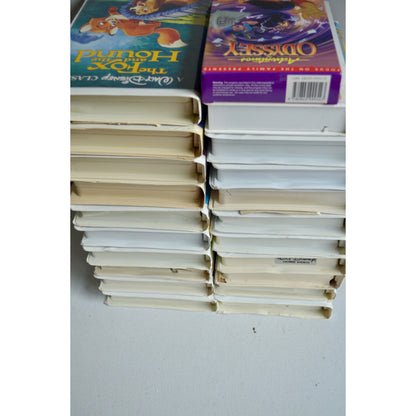 Lot of 21 Vintage Disney VHS Adventures in Odyssey Fievel Goes West Black Diamond