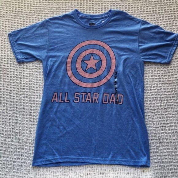 Marvel Captain America All-Star Dad Tee NEW