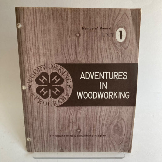 Vintage 1970's 4H Member's Manual Unit 1 Adventures in Woodworking Activity Book