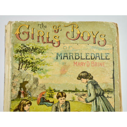 1888 Antique The Girls and Boys of Marbledale Mary D Brine Book