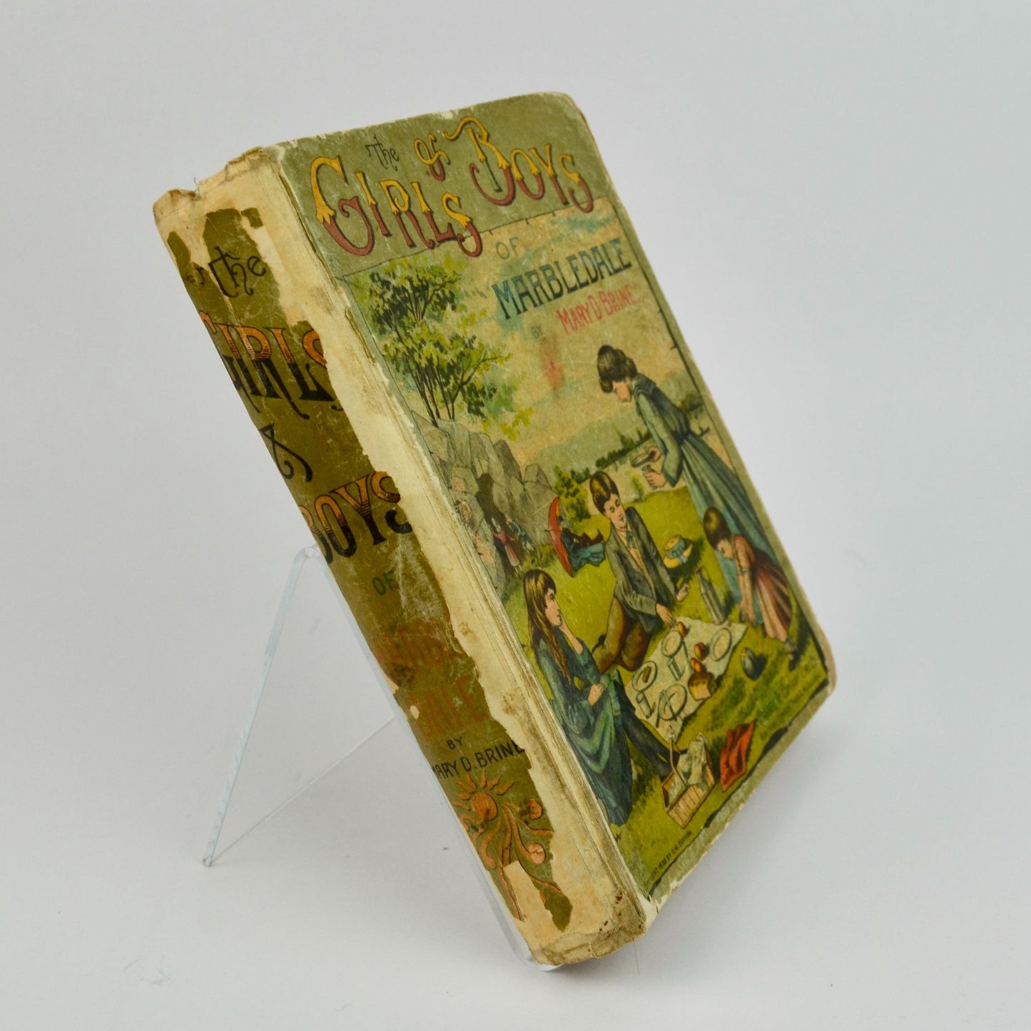 1888 Antique The Girls and Boys of Marbledale Mary D Brine Book