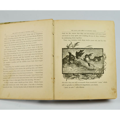 1888 Antique The Girls and Boys of Marbledale Mary D Brine Book