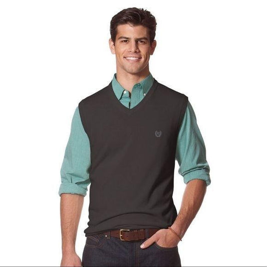 New Chaps Men’s Black Classic Sweater Vest Medium