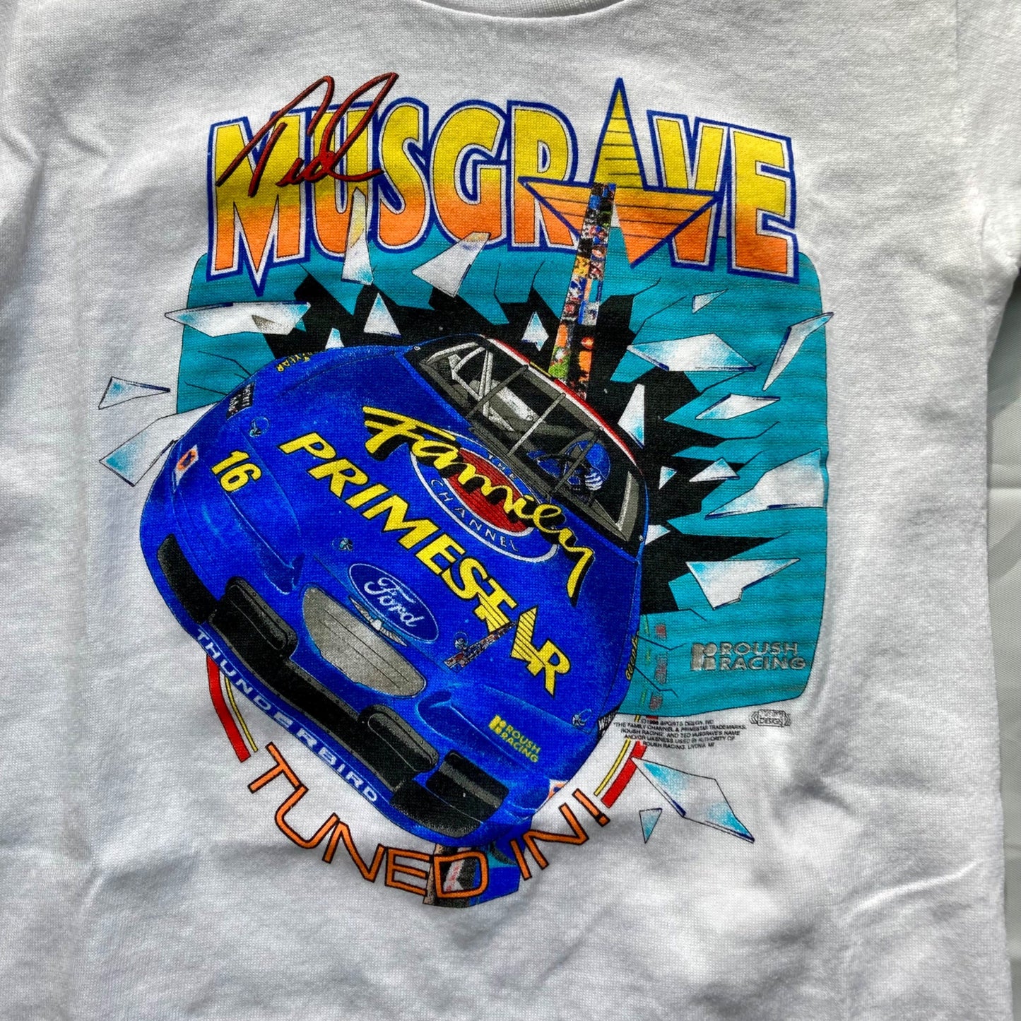 Vintage NASCAR Ted Musgrave Roush Racing T-Shirt Kid's 2-4 NICE!