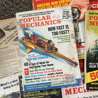 Large Lot 40 Vintage Magazines Popular Science & Popular Mechanics 25 lbs 1960's