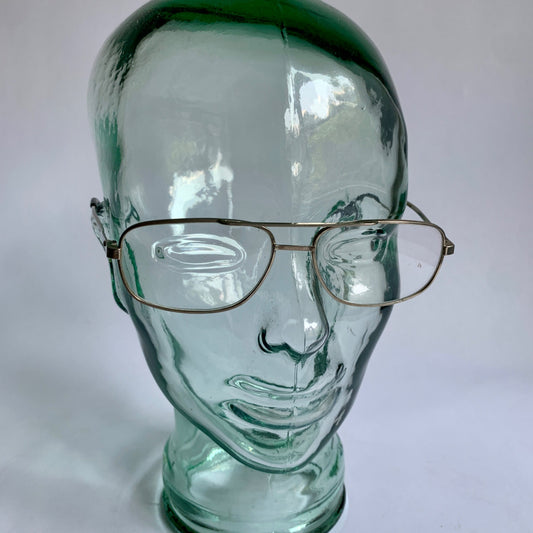 Vintage Men's Silver Framed Prescription Eyeglasses Glasses