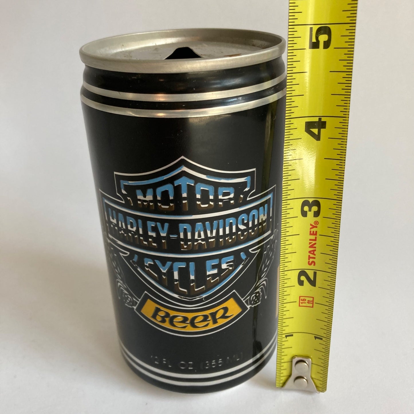 Vintage 1984 Harley Davidson Pabst Beer Can Sturgis HD Motorcycle EMPTY