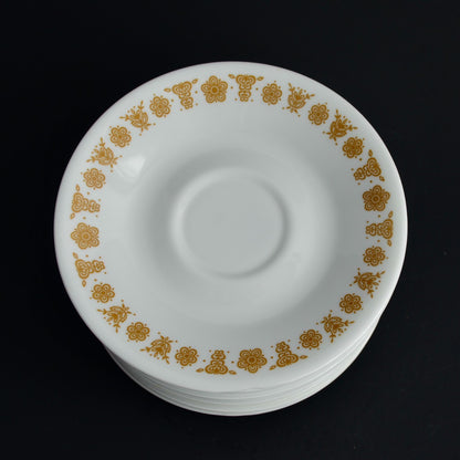 Corelle Butterfly Gold Saucers Plates Lot of 20
