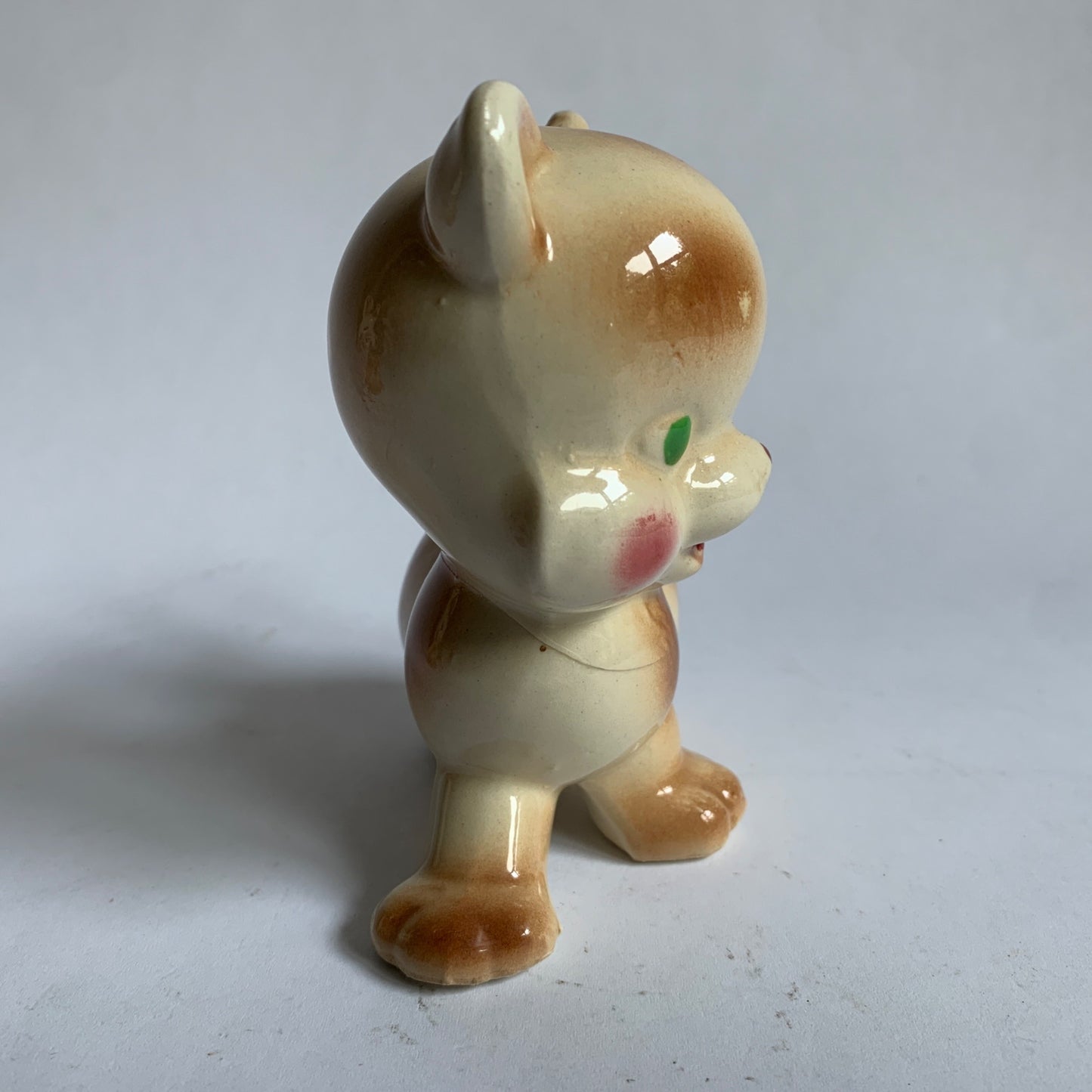 Rempel Anthropomorphic Cuddles the Cat Figurine Repaired