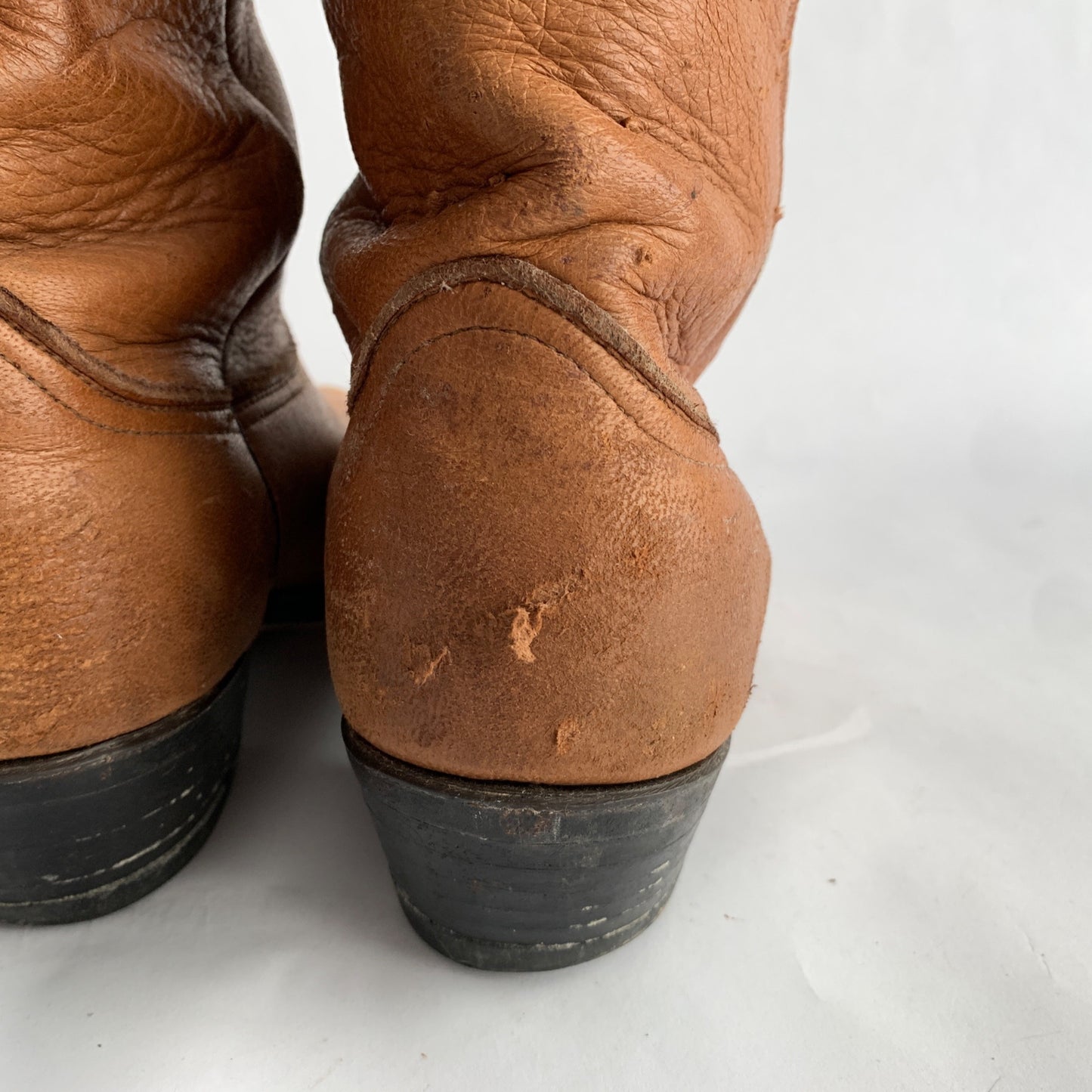 Abilene Vintage Men's Brown Cowboy Boots Elk ? Leather SUPER SOFT Size 9 EE