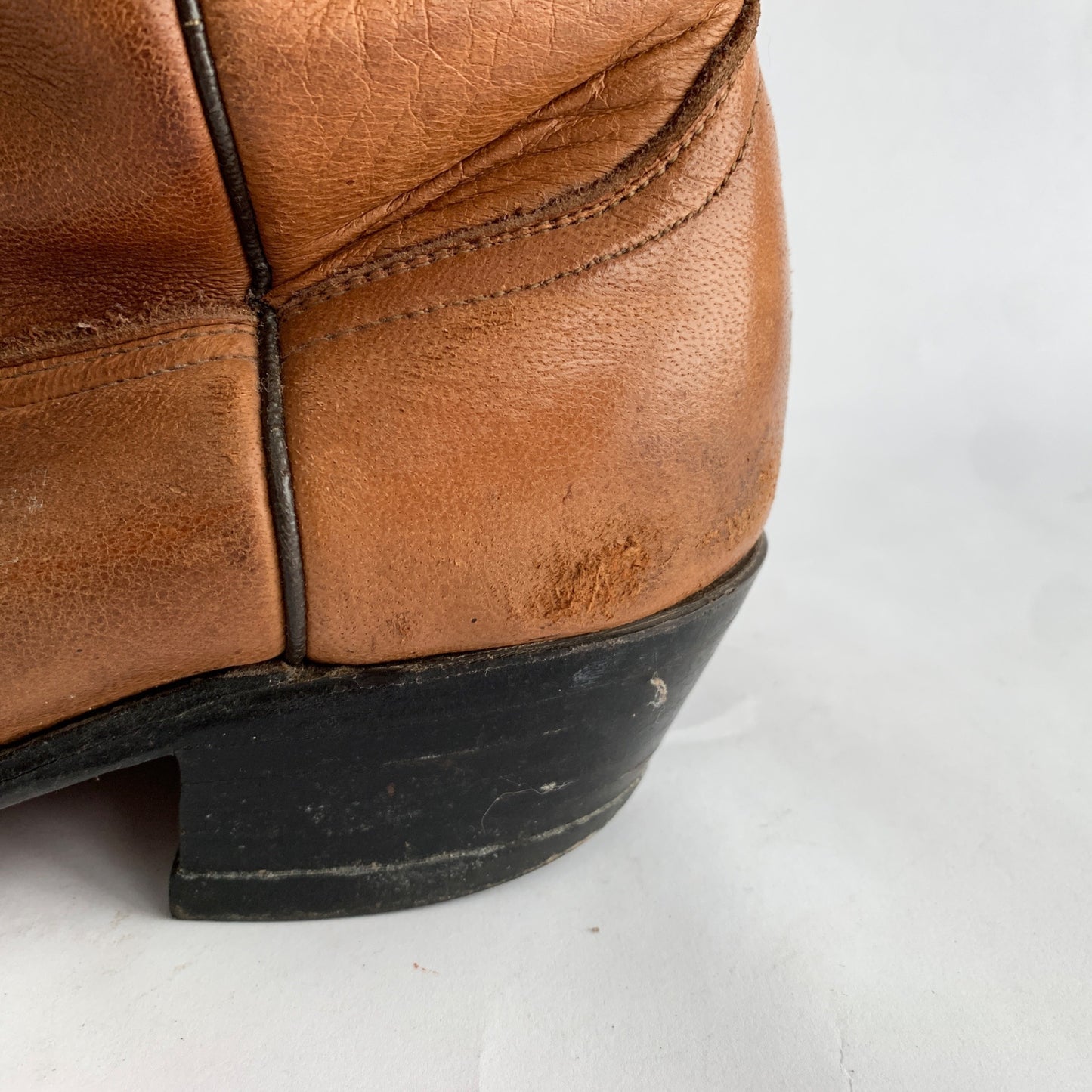 Abilene Vintage Men's Brown Cowboy Boots Elk ? Leather SUPER SOFT Size 9 EE