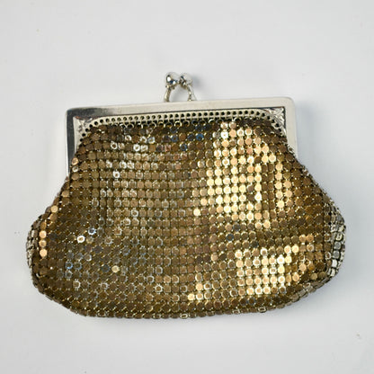 Whiting & Davis Silver Metal Mesh Coin Purse Vintage #2961