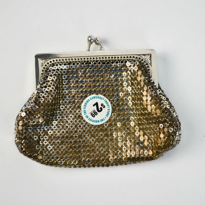 Whiting & Davis Silver Metal Mesh Coin Purse Vintage #2961