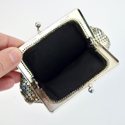 Whiting & Davis Silver Metal Mesh Coin Purse Vintage #2961