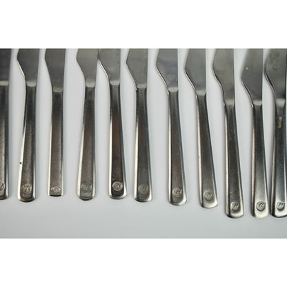 34 Piece Vintage Northwest Airlines Silverware Flatware Pieces