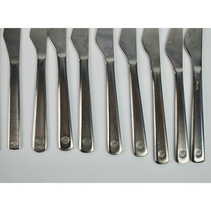 34 Piece Vintage Northwest Airlines Silverware Flatware Pieces