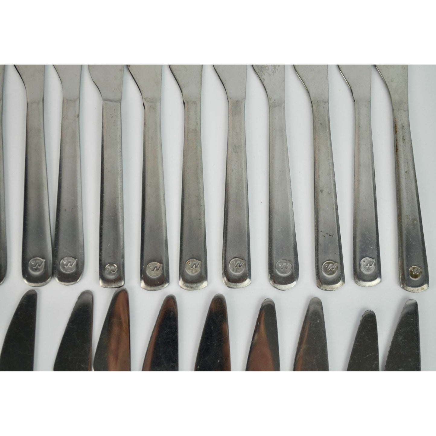 34 Piece Vintage Northwest Airlines Silverware Flatware Pieces
