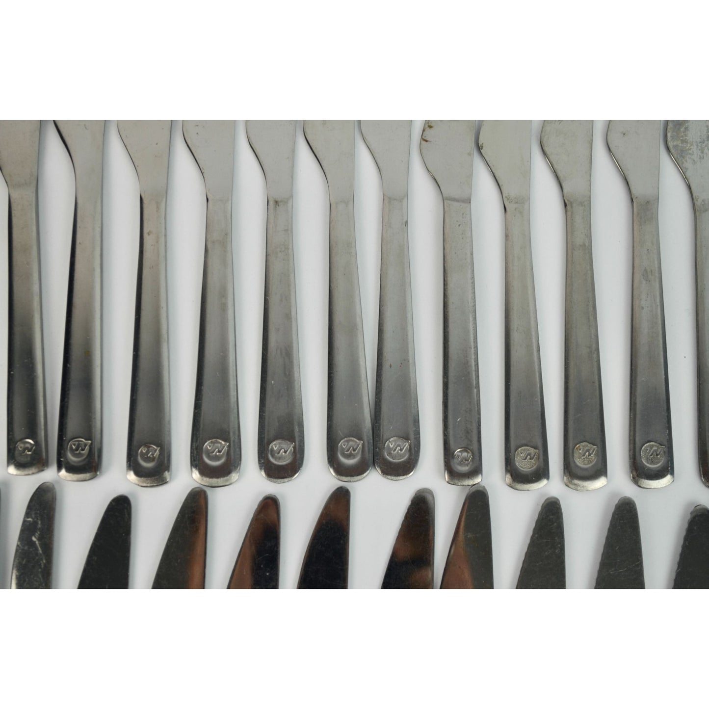 34 Piece Vintage Northwest Airlines Silverware Flatware Pieces